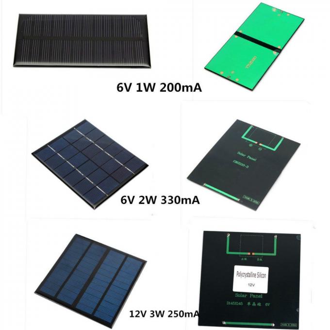 Mini pannelli solari impermeabili di 5v 6v 12v 0.5w 1w 2w 3w 0